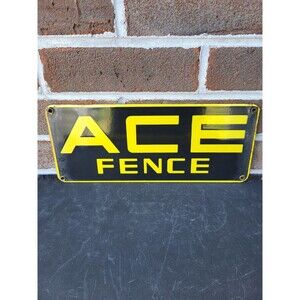 Vintage Pocelain Ace Fence Sign